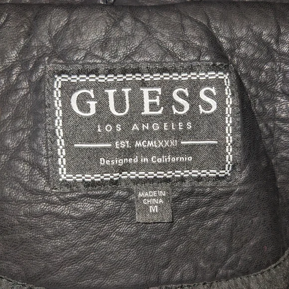 Guess Black Faux Leather jacket MEDIUM - Picture 4 of 4